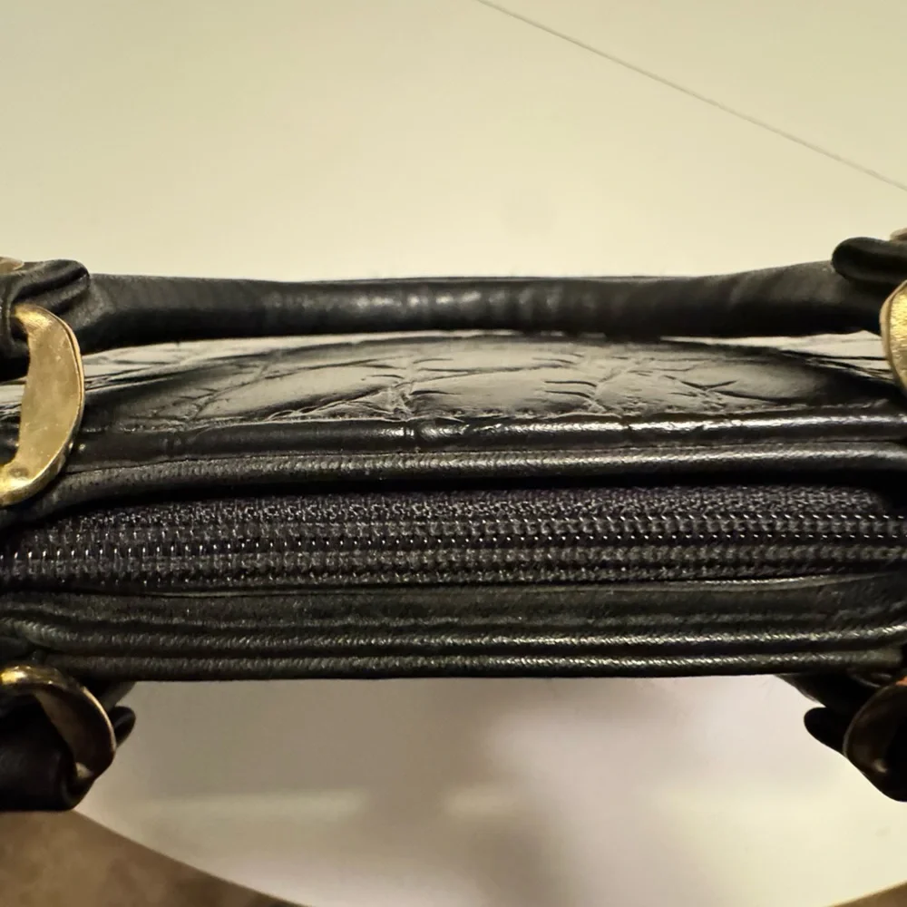 Vintage Black Jackson Pebbled Leather Briefcase Attaché IPad Laptop Case MINTY